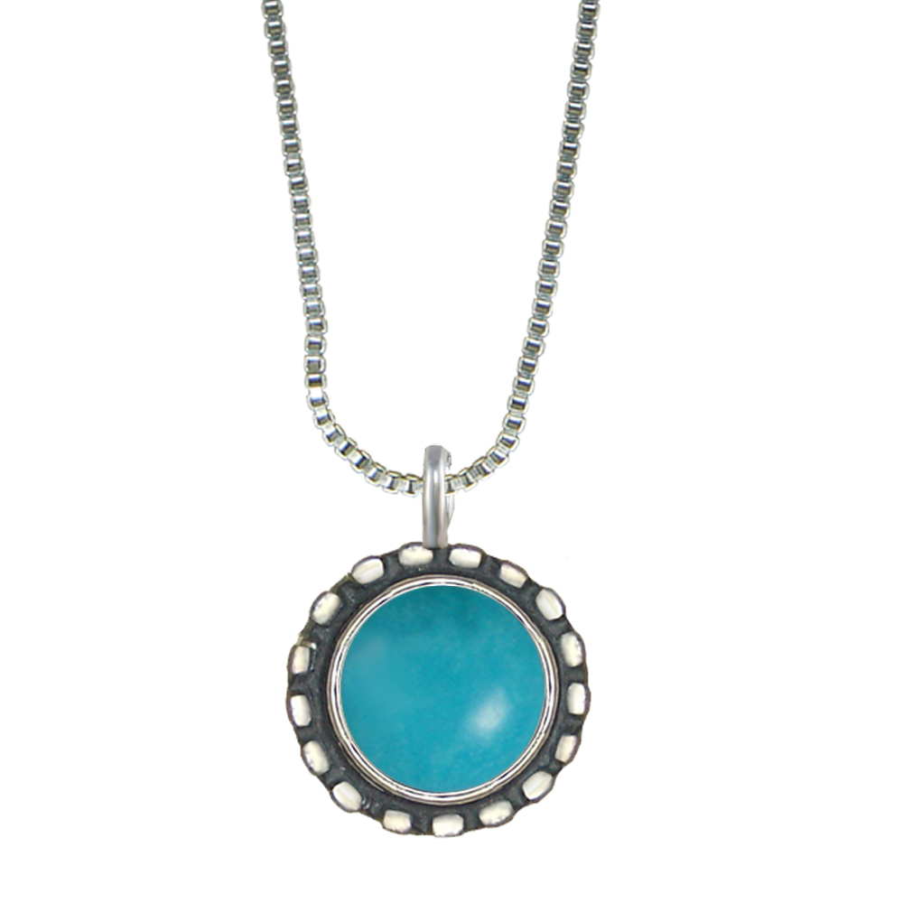 Sterling Silver Little Turquoise Pendant Necklace